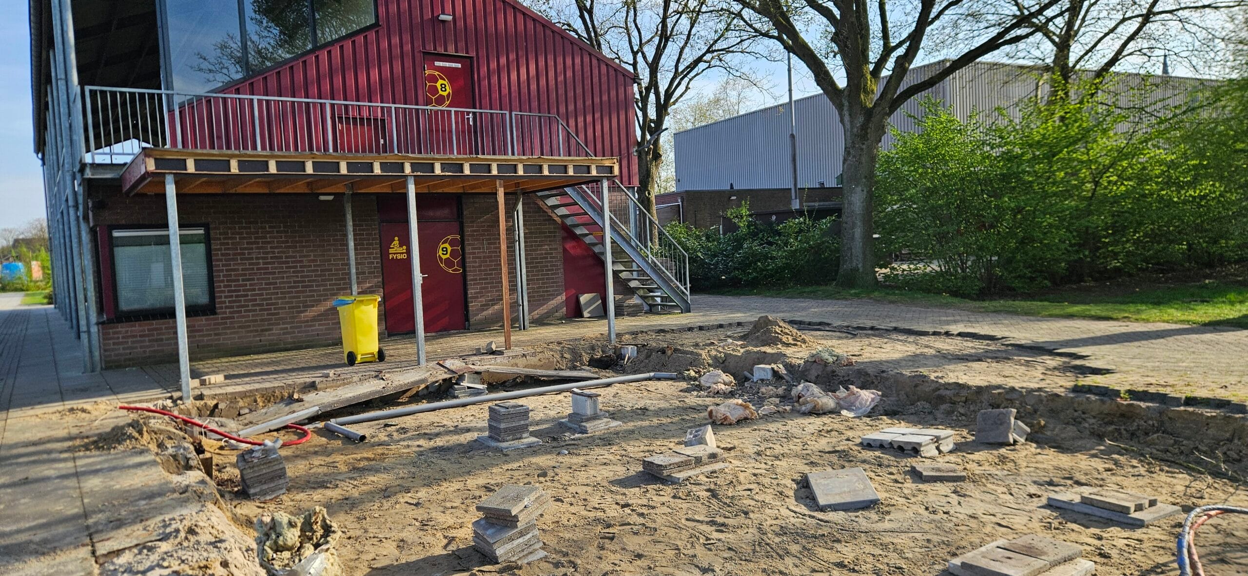 Vervangen van de portocabin