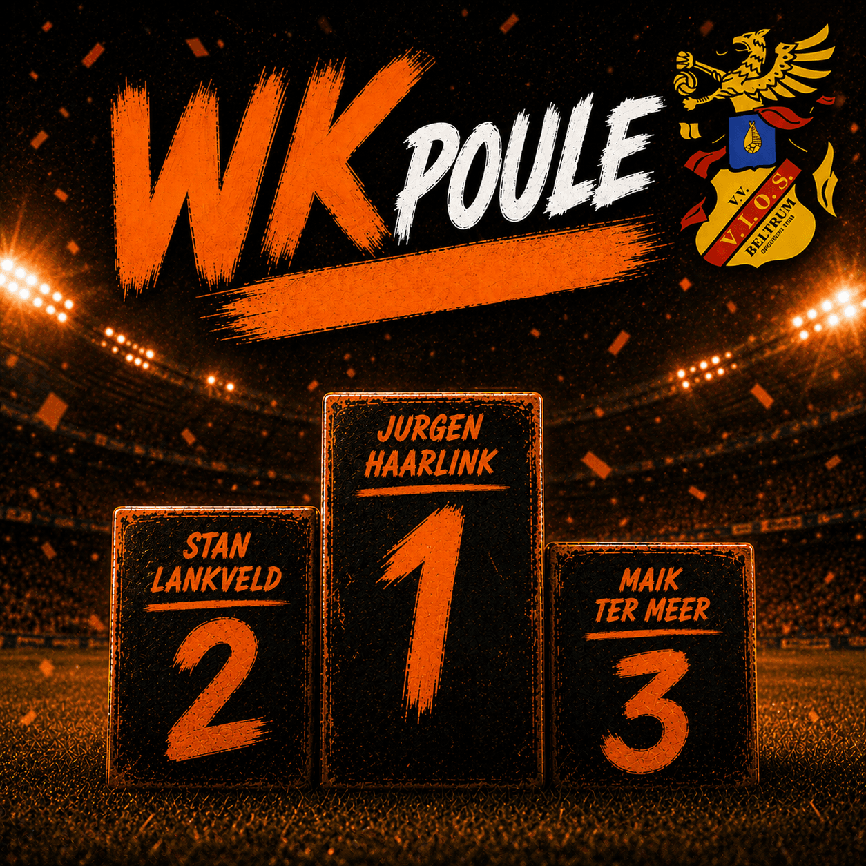 Jurgen Haarlink winnaar VIOS B. WK-poule 2026!